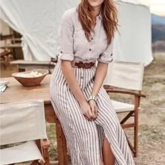 J. Jill Love Linen Striped 3/4 Sleeve Dress With Earrings - ALL NWT - Picture 15 of 16